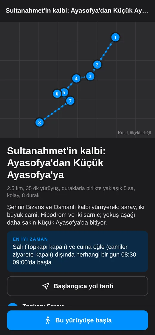 Sesli anlatılan yürüyüşler